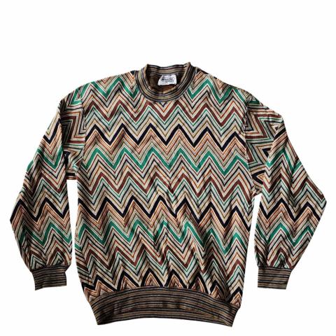 Sell Missoni Sport Vintage Zig Zag Knitted Sweater Multicolor